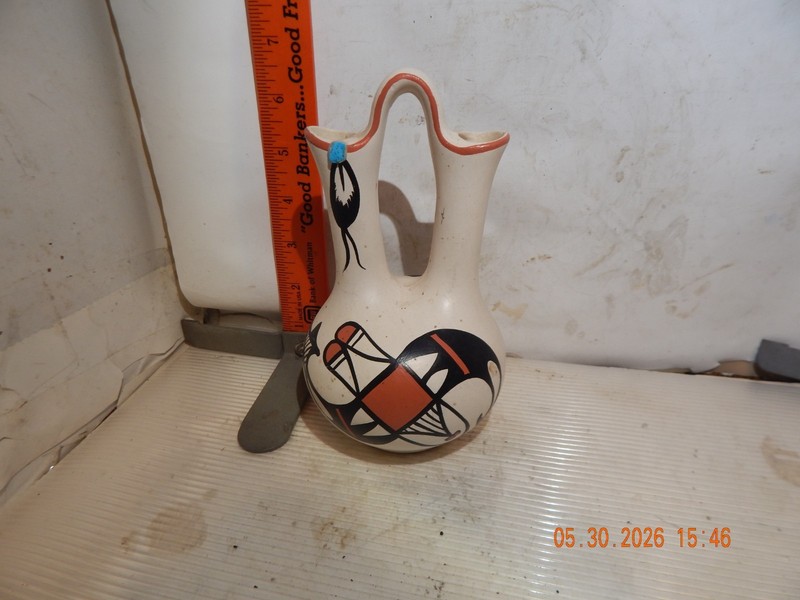 Native American Style Wedding Jug - Incised on bottom-Harold's Socorro, NM 