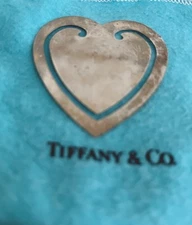 Tiffany & Co. Sterling Silver Heart Shape Page Clip