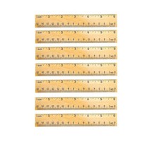 72 Pack Wooden Ruler 6 Inch Rulers Bulk Wood Measuring Ruler Office Ruler 2 S.
