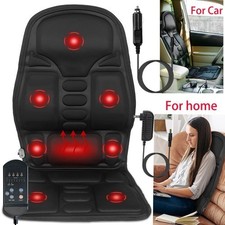 8 Mode Car Massage Seat Cushion Mat With Heat Home Full Back Massager Chair Pad