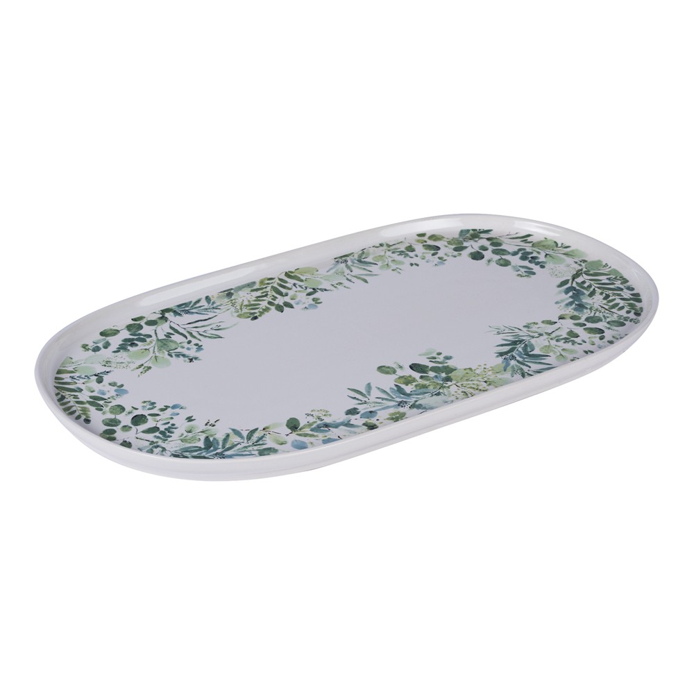 Plat ovale Natura en faïence 39x22 cm anti-rayures pour grand repas - 2