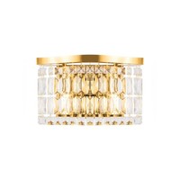 Wandlampe Glas Metall Gold Wohnzimmer KüChe H:18 Cm E14 Wandleuchte 2-Flammig