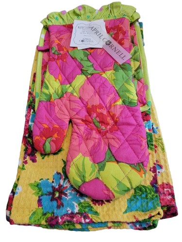 April Stamp Towel & Potholder Set main image 1