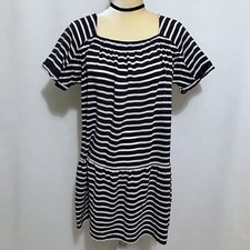 J. Crew Striped Semi Sheer Mini Dress/Tunic Women L