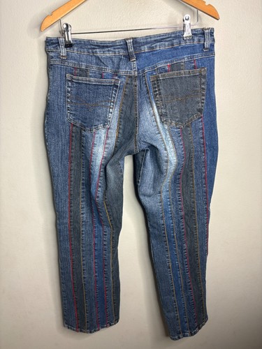 Vintage Y2K NO BOUNDARIES Jean Low Rise Flare Cut Lace Up Size 13 4995 - Picture 5 of 8