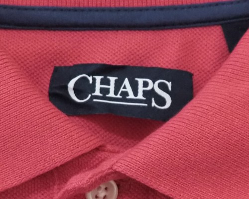 Camisa polo para hombre Chaps talla M manga corta 100% algodón E553 - Imagen 2 de 2