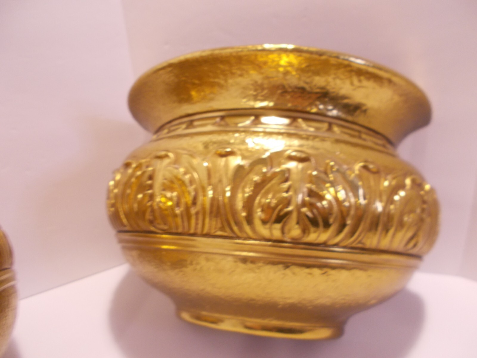 Hollywood Regency Wall Planters Wall Pockets Gold Ornate MCM Decor