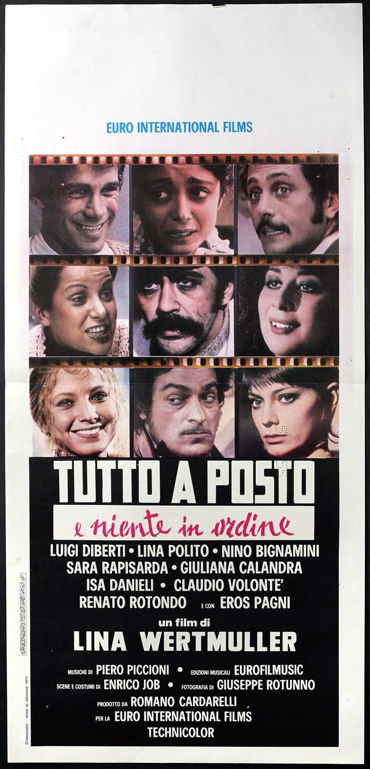 Locandina originale film Tutto a posto e niente in ordine (1974) - Regia di Lina Wertmüller