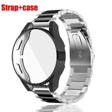 For Samsung Galaxy watch 5 44mm 40mm Strap Metal Stainless Steel Band TPU Cover