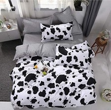 Cow Print Duvet Cover Set Reversible Bedding Collections Soft, Twin