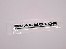 Tesla DUAL MOTOR Emblem MATTE BLACK Model 3 & Y Rear Lid Trunk Emblem Logo Badge