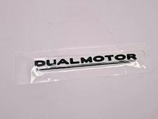 Tesla DUAL MOTOR Emblem MATTE BLACK Model 3 & Y Rear Lid Trunk Emblem Logo Badge