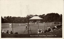 VINTAGE SCOTT PARK BURNLEY LANCASHIRE ENGLAND TENNIS COURT PC POSTCARD (u958)