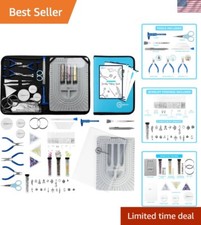 500 Piece Jewelry Making Kit with Canvas Bag Design Board for Adults