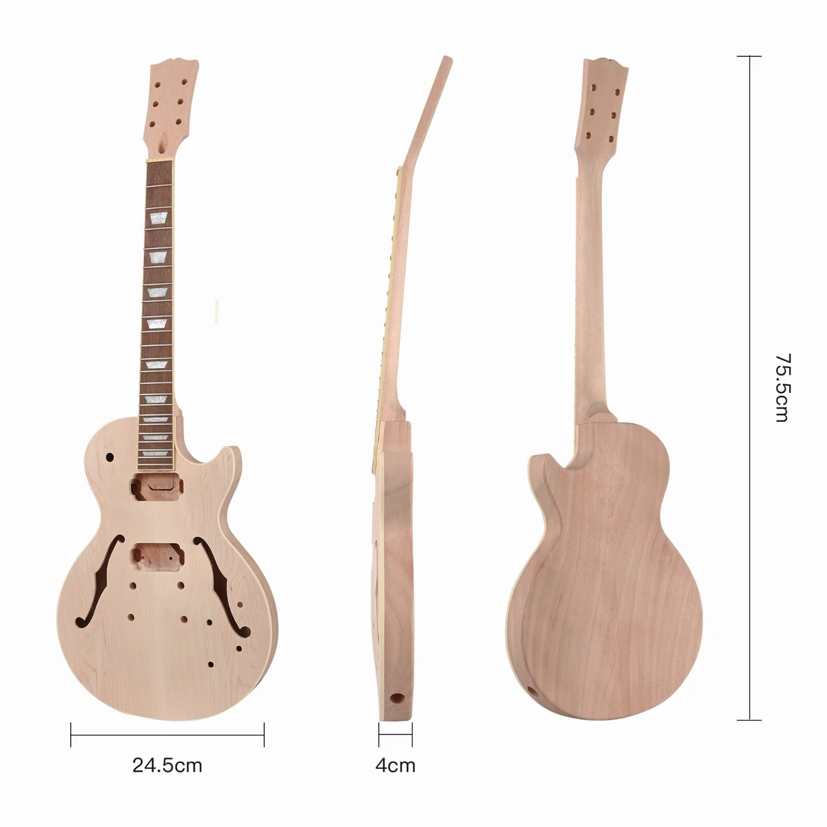 PROJECT ELECTRIC SEMI HOLLOW GUITAR BUILDER KIT DIY WITH ALL