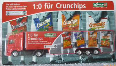 Sammler LKW Werbetruck: Lorenz 1:0 für Crunchips Mercedes Axor Gabotex Original 