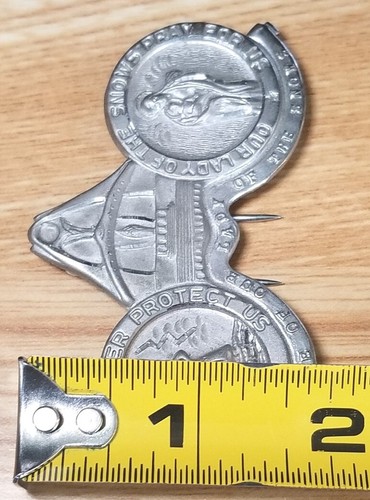 Clip visera vintage Santuario de Nuestra Señora de las Nieves tono plata - Imagen 8 de 8