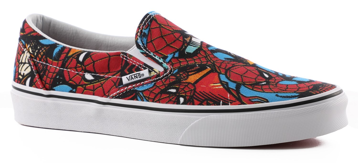 vans marvel slip on spiderman