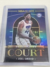 2021-22 Panini NBA Hoops Joel Embiid High Court Insert Holo Philadelphia 76ers