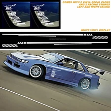 DIY Racing Car Side Body JDM Drifting Racing Vinyl Decal Decoration Sticker Kit