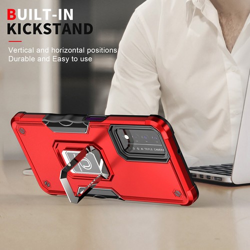 For T-Mobile Revvl V Plus Metal Ring Kickstand Case Dual Layer Shockproof Cover - Picture 5 of 44