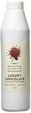Simply Luxury Chocolate with Hazelnut Flavouring Topping Sauce, Ready to Use