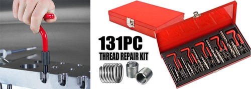 131 pcs Thread Repair Kit Helicoil Type M5 6 8 10 12 mm Twist Drill Bits Set AU - Picture 7 of 10