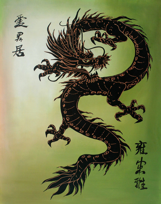 Chinese Dragon Oil Painting