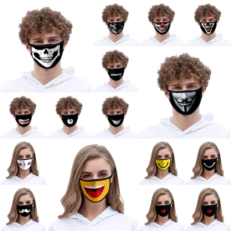 F&M Gesichtsmaske Stoffmaske Behelfsmaske Mundbedeckung 2-lagig WOW