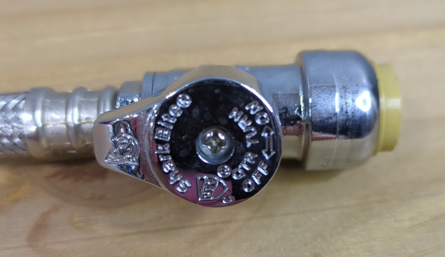 Sharkbite 1/2 X 7/8 X 16In Brass Click Seal Toilet Connector Y1/Y2