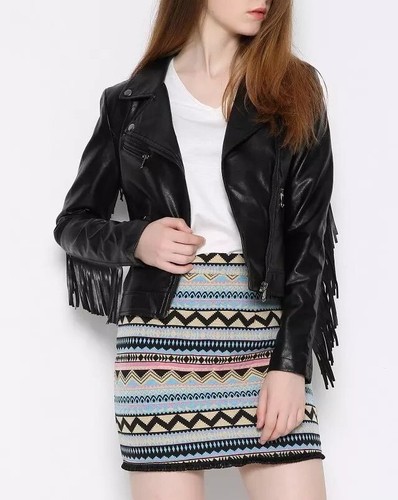 Stylish Leather Fringe jacket for Women, Sheep Leather Boho jacket for Womens - Picture 5 of 9