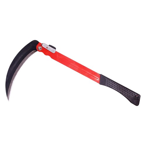 Hoz de mano plegable portátil de acero, plegable para jardinería, césped nueva - Imagen 2 de 6