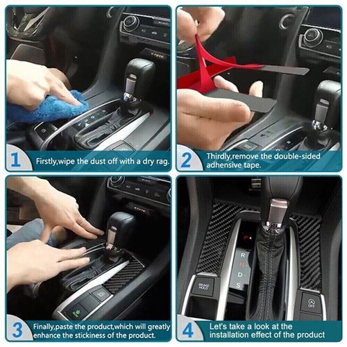 45Pcs Forged Carbon Fiber Kits Full Interior Trim Cover For Ford Mustang 2009-14 - Foto 23 di 23