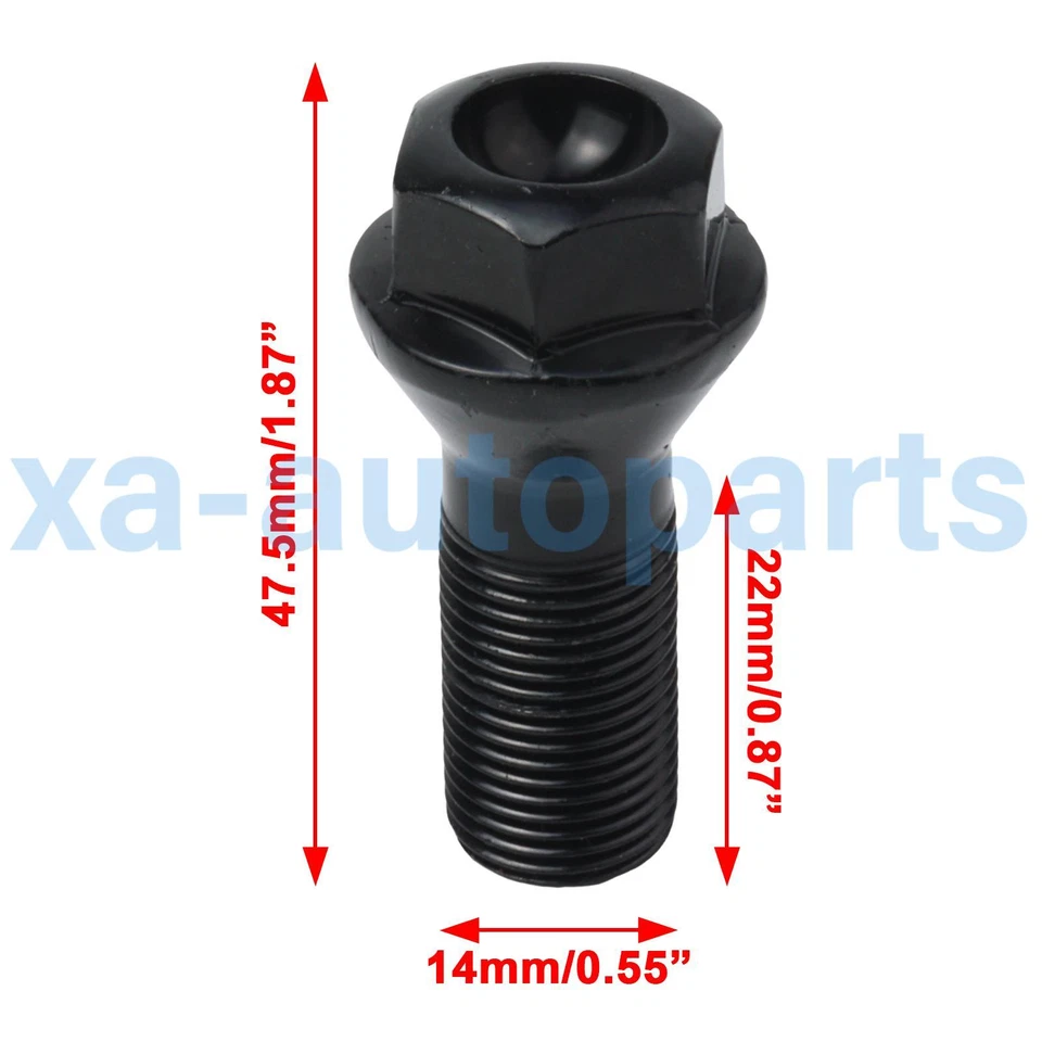 10Pcs Black Lug Bolts Nuts 36136781151 For BMW 320i 650i 328i 520i X3 X5 X6 US Foto 2 de 4