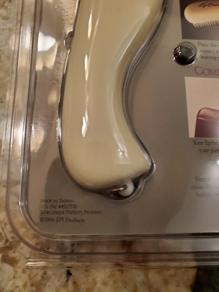  Epi Brush Products Beverly Hills 1980 tamaño completo autolimpieza NUEVO NOS beige F Foto 4 de 4