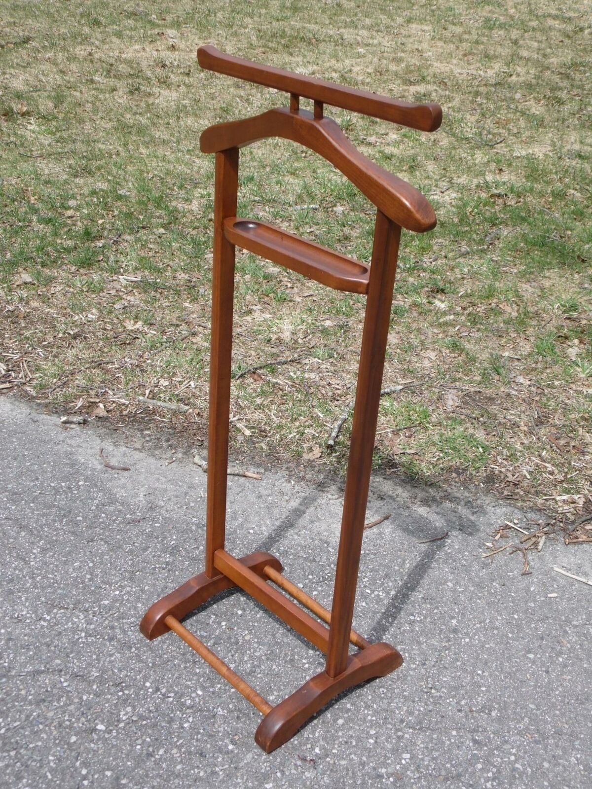 Vintage Solid Hardwood Gentleman's Valet Dressing Stand Clothing Hanger ...
