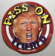 Piss on Trump Target (Donald Trump) Toilet Urinal Sticker by wizzstickers