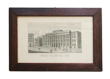 Tempio d' Antonino Pio, An Original 19th century Engraving