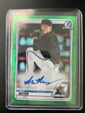 2020 Bowman Chrome Draft Autographs Green Refractors #CDAMM Max Meyer Marlins