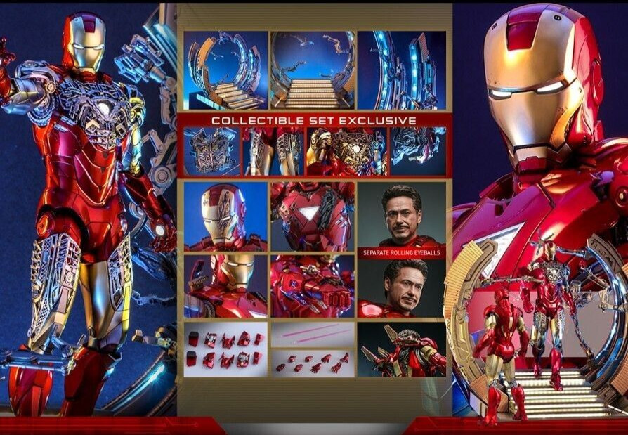 Gantry Ht Iron Man Hot Toys: MMS462D22 Iron Man Mark IV With Suit