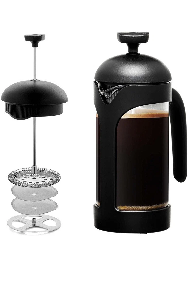 OVENTE French Press Coffee Tea Espresso Maker 12oz black