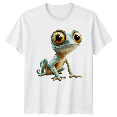 Big Eyed Lizard Reptile Animals Herren T-Shirt Damen Tee Grafik Unisex Top