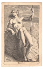 Thetis - Nymphs - Philips Galle 1587 Old Master Print