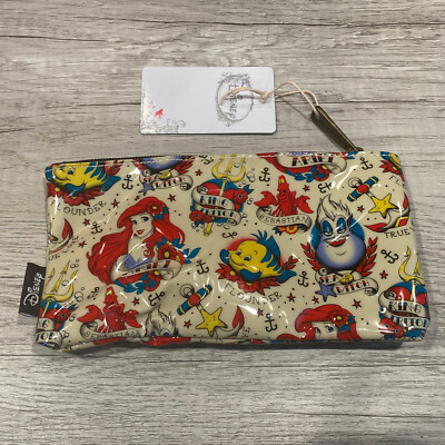 Ariel Little Mermaid Disney Store Loungefly Pencil Case Cosmetic Bag NWT  - Main Image