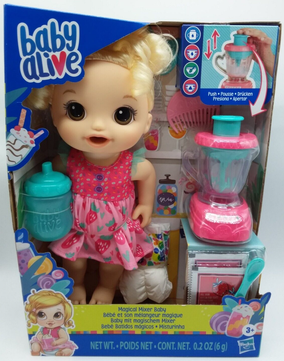 Baby Alive Magical Mixer Baby Doll Strawberry Shake with Blender