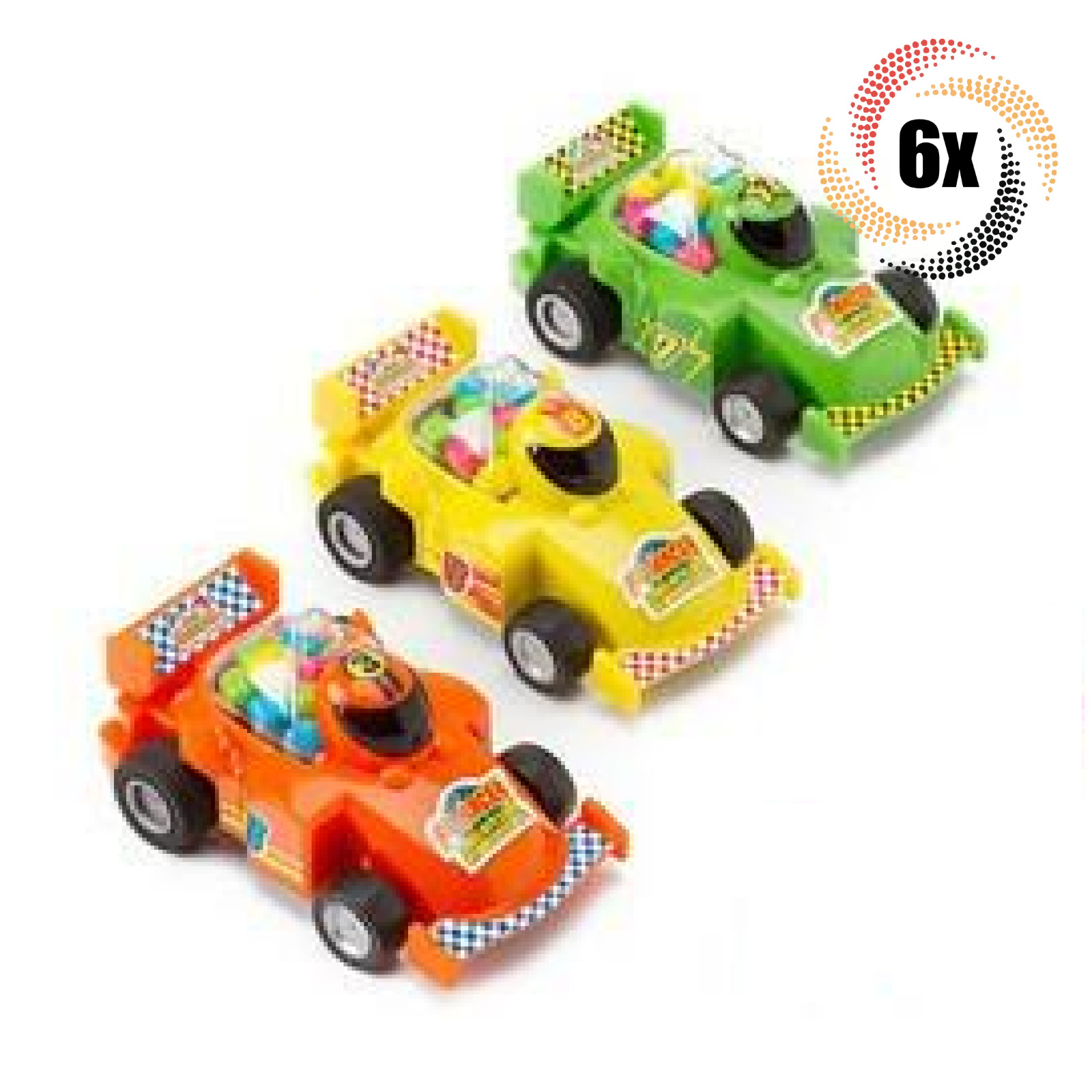 6x Cars Kidsmania - Ассорти из 500 Гоночных Машинок, Наполненных Конфетами | 25 унций