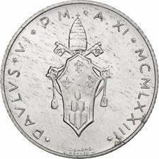 [#1273053] Vatican, Paul VI, 2 Lire, 1973 (Anno XI), Rome, Aluminum, MS, KM:117