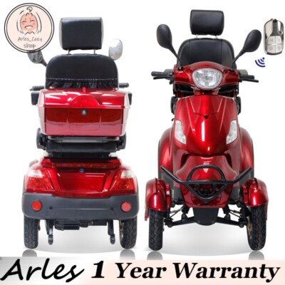 800W 4-Wheel Power Mobility Scooter Heavy Duty 31 Miles Electric Scooter 500lbs 