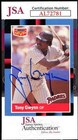 Tony Gwynn JSA Coa Signed 1987 Donruss Leaf MVP Autograph