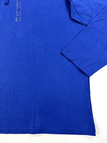Polo Ralph Lauren Solid Long Sleeve Hooded T-Shirt Tee with Pony - Blue- Sz XXL - Picture 3 of 3